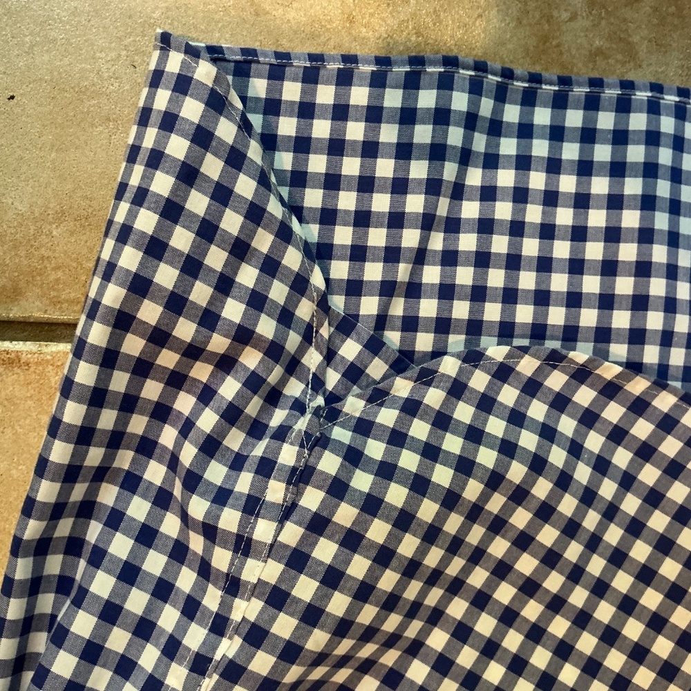 Ll Bean Blue Gingham Button-Down 3/4 Sleeves L - … - image 4